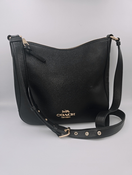 Coach Handbags - COACH C1648 Ellie File Bag Black Pebbled Leather Crossbody Shoulder Bag Purse **